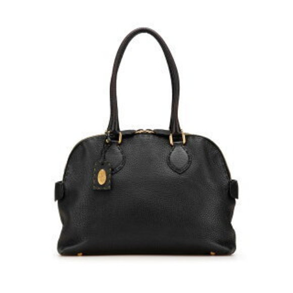 FENDI Selleria Shoulder Bag Black Leather - Picture 1 of 8